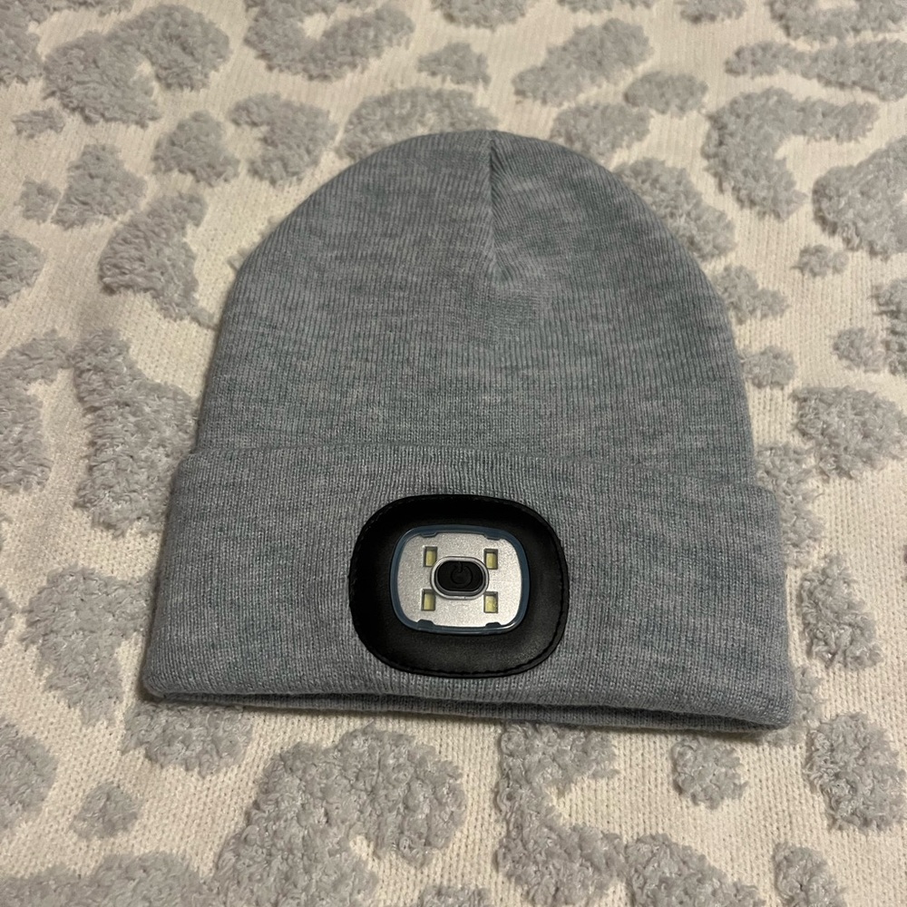 Gray LED Beanie Hat
